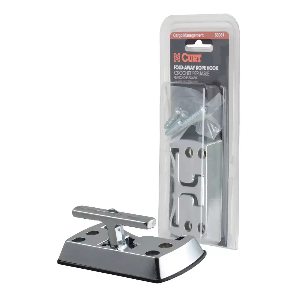 CURT 83061 Fold-Away Rope Hook (1,200 lbs, Packaged)