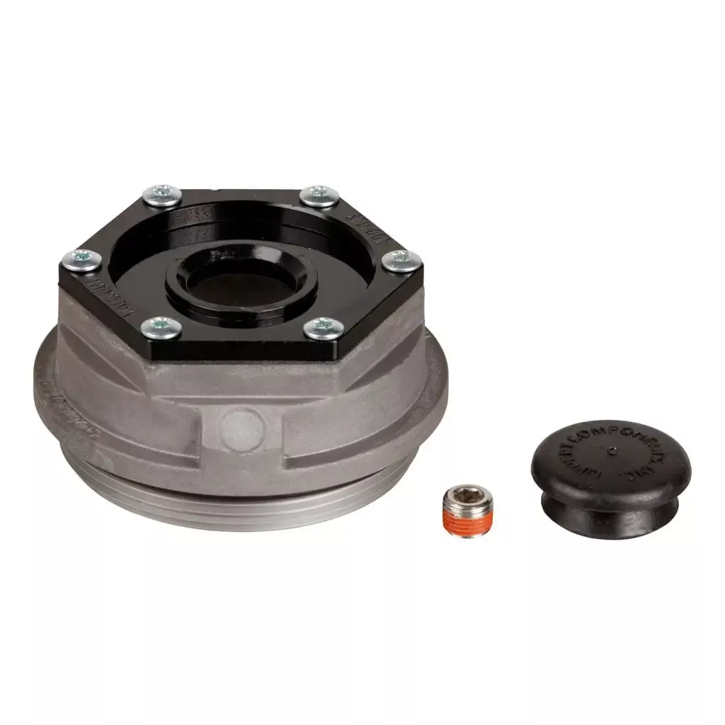 CURT 85373929 Threaded Dust Cap with Rubber Plug & O-Ring, 2-7/8" Diameter, 8,000-lb. Axles
