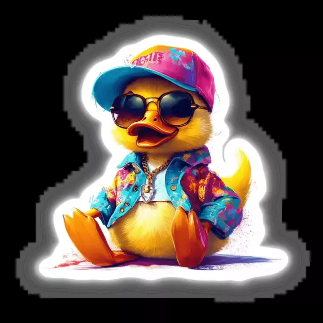 Cute Duck in Trendy Clothing