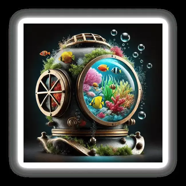 Deep Sea Dreams – Coral Reef Inside a Diver’s Helmet
