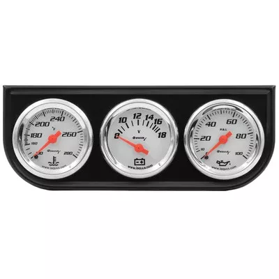 Equus 1-1/2" White Volt Triple Gauge Kit E5100