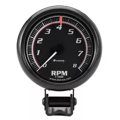 Equus 2-1/2" Mini Black Tachometer E6086