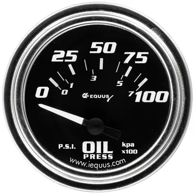 Equus 2" Chrome Electric Oil Pressure Gauge E7264