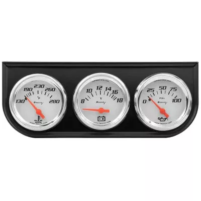Equus 2" White Volt Triple Gauge Kit E5200