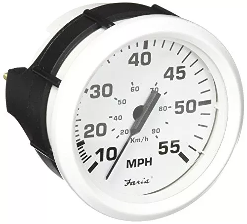 Faria Dress White Speedometer 55 Mph