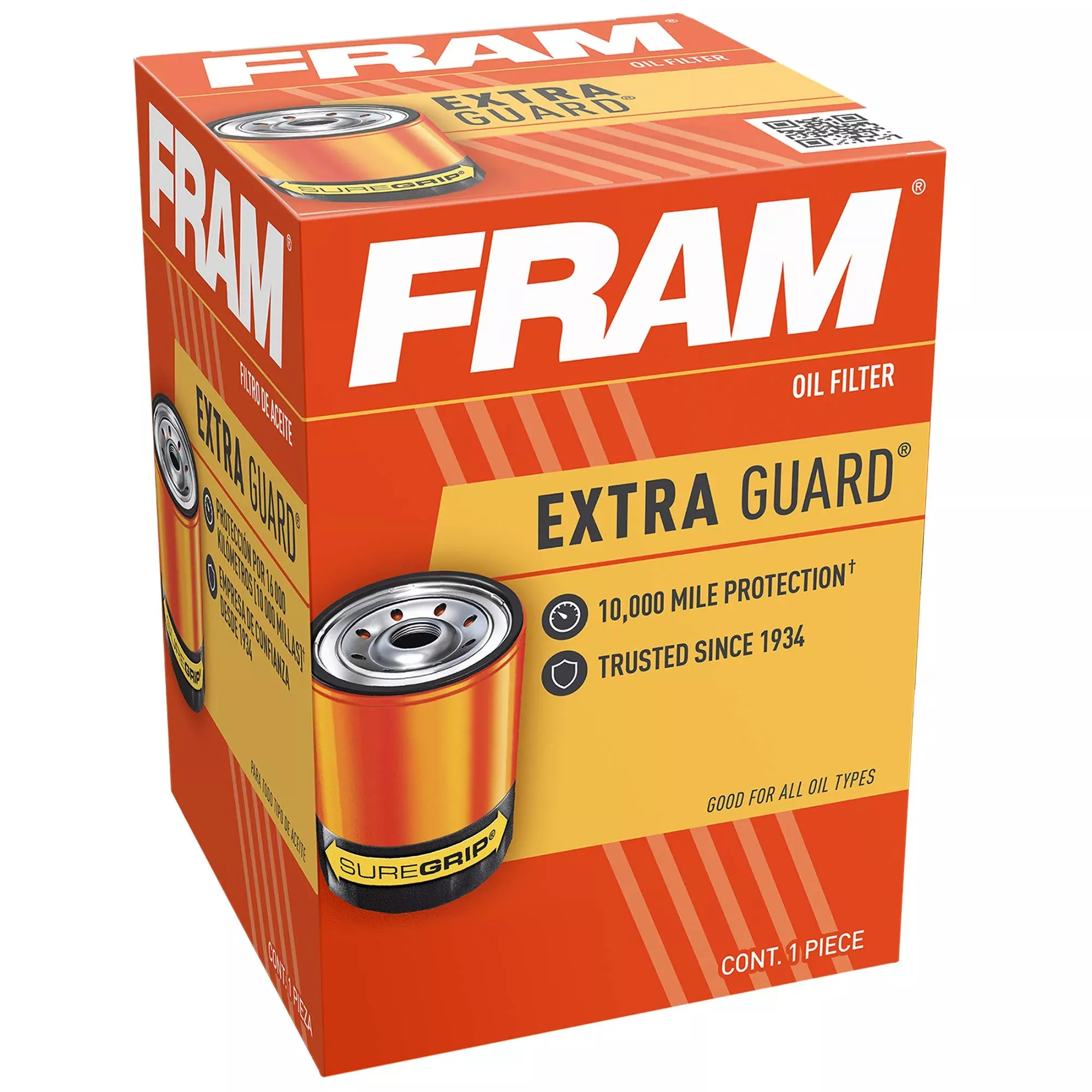 Fram Extra Guard Ph3985, 10K Mile Change Interval Spin-On Oil Filter