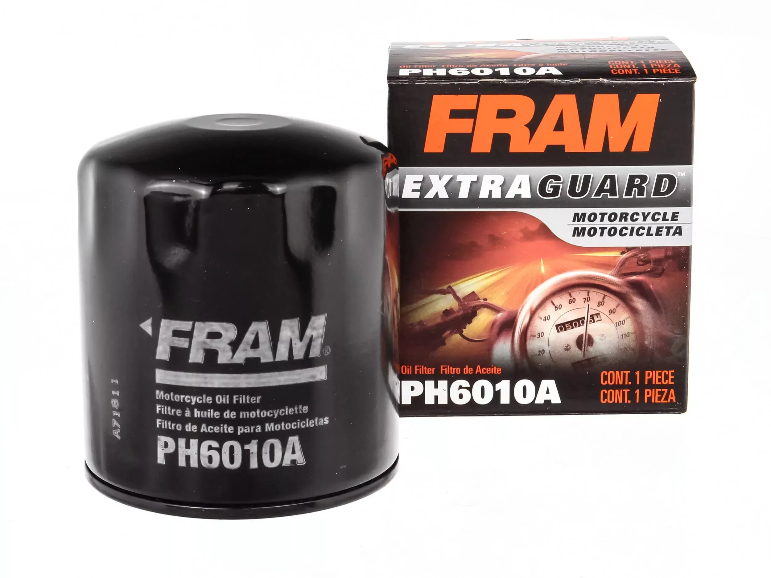 Fram Extra Guard Ph6010A Motorcycle Replacement Oil Filter, Fits Select Honda And Kawasaki Models