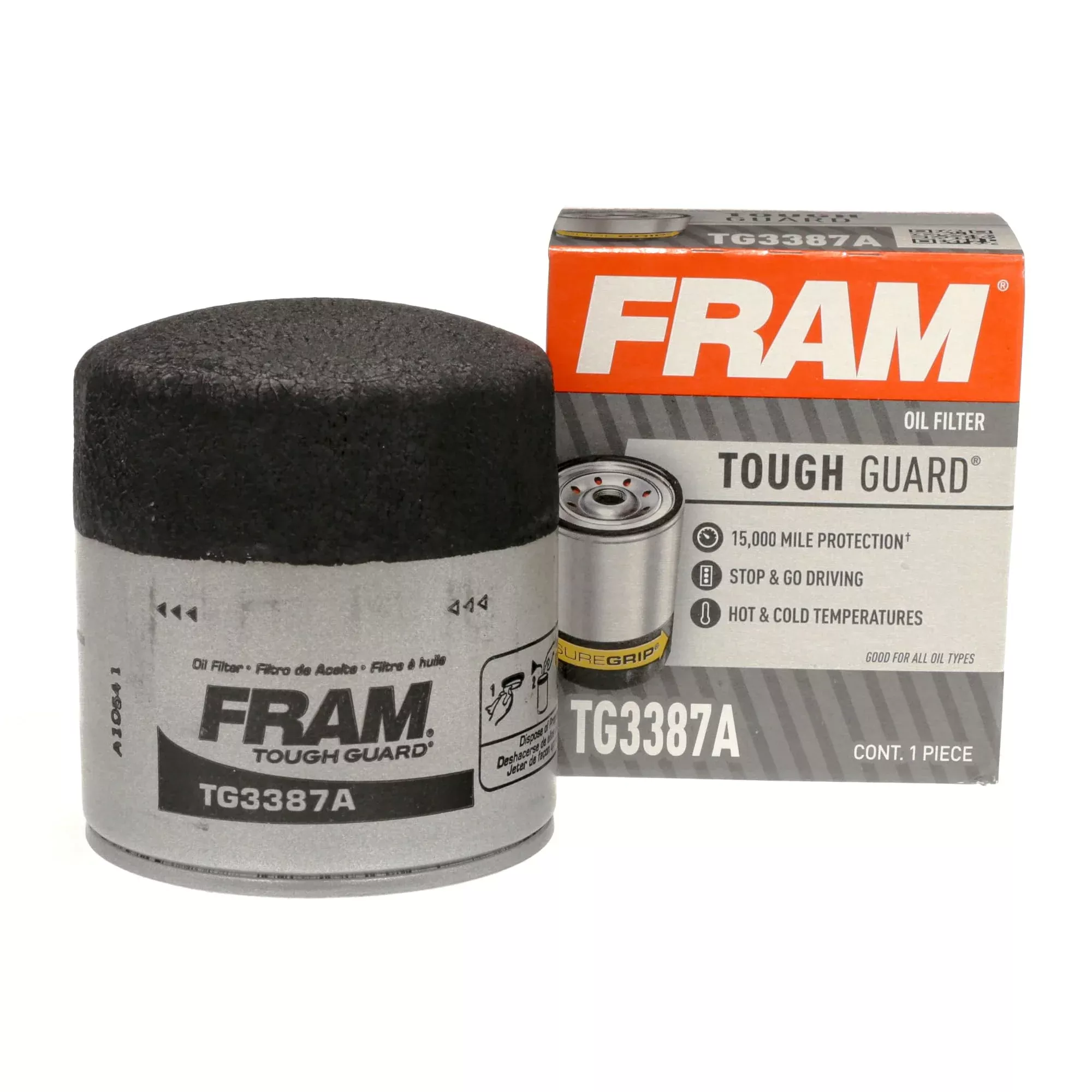 Fram Tough Guard Replacement Oil Filter Tg6607, Designed For Interval Full-Flow Changes Lasting Up To 15K Miles