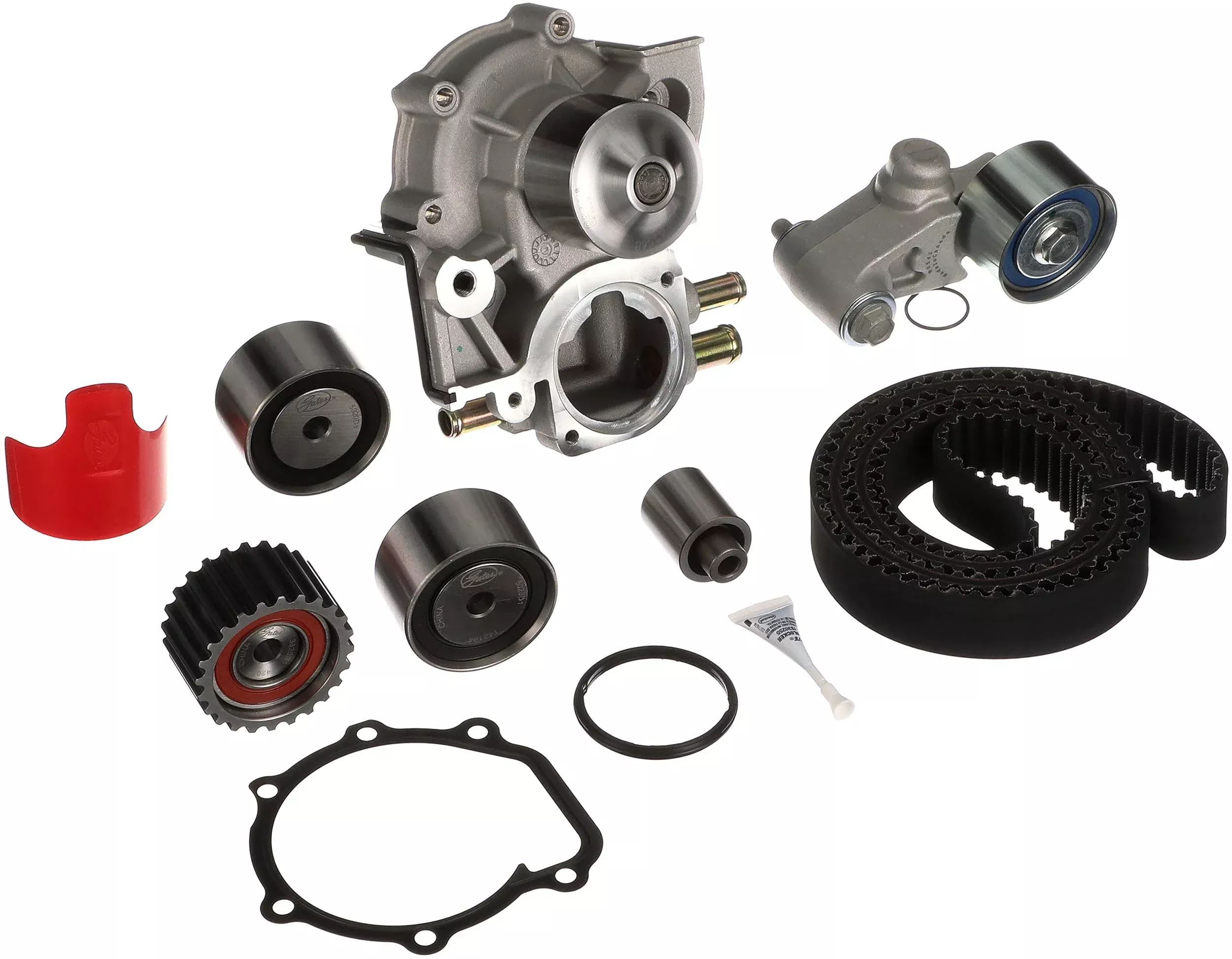 Gates TCKWP328 Timing Belt Kit with Water Pump - Engine Component Replacement