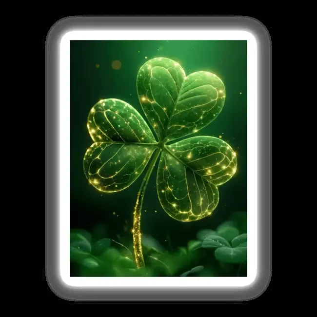 Glowing Shamrock – Sparkling Clover with Golden Light