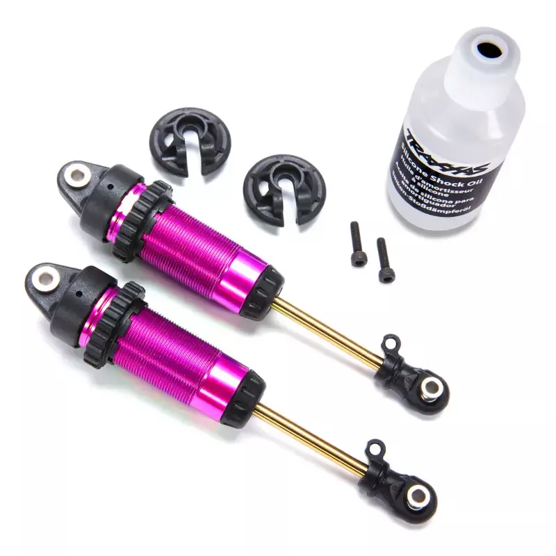 GTR XX-Long Pink Shocks (2) w/o Spring:7462-PINK