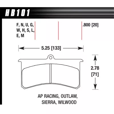 Hawk Brake Pads HB101S800 Superlite/XL HT-10