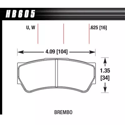 Hawk Brake Pads HB605W625 Brembo DTC-30
