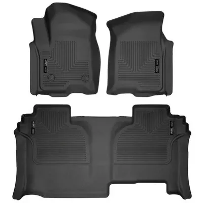 Husky LIners WeatherBeater Front & 2nd Seat Floor Liners 94031 for 2019-22 Silverado/Sierra 1500 Double Cab