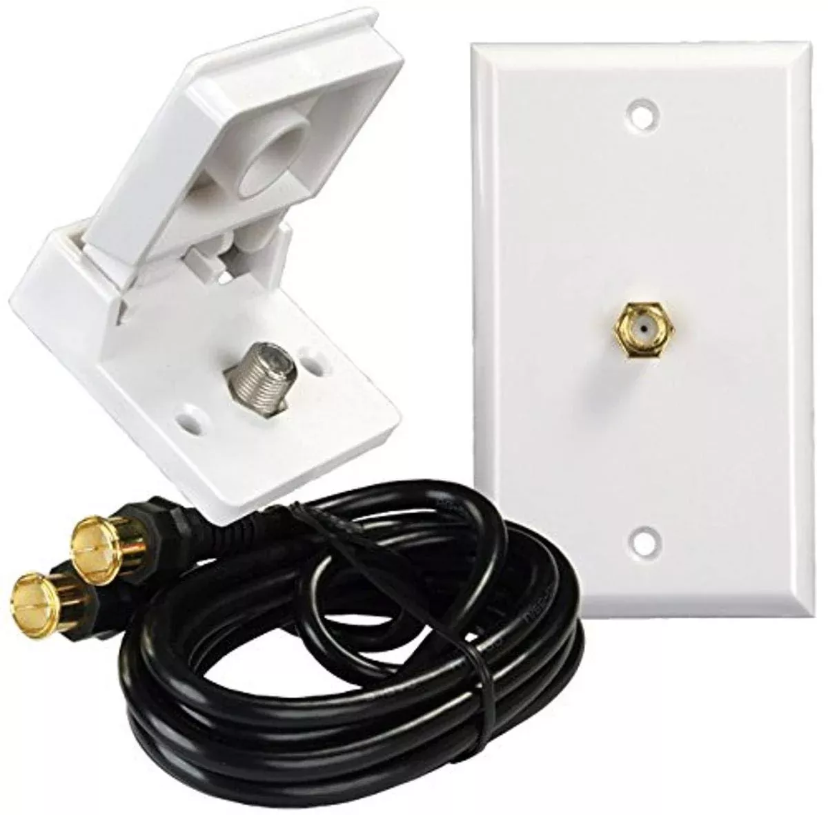 Jr Products 47815 Interior/Exterior Tv Installation Kit,White