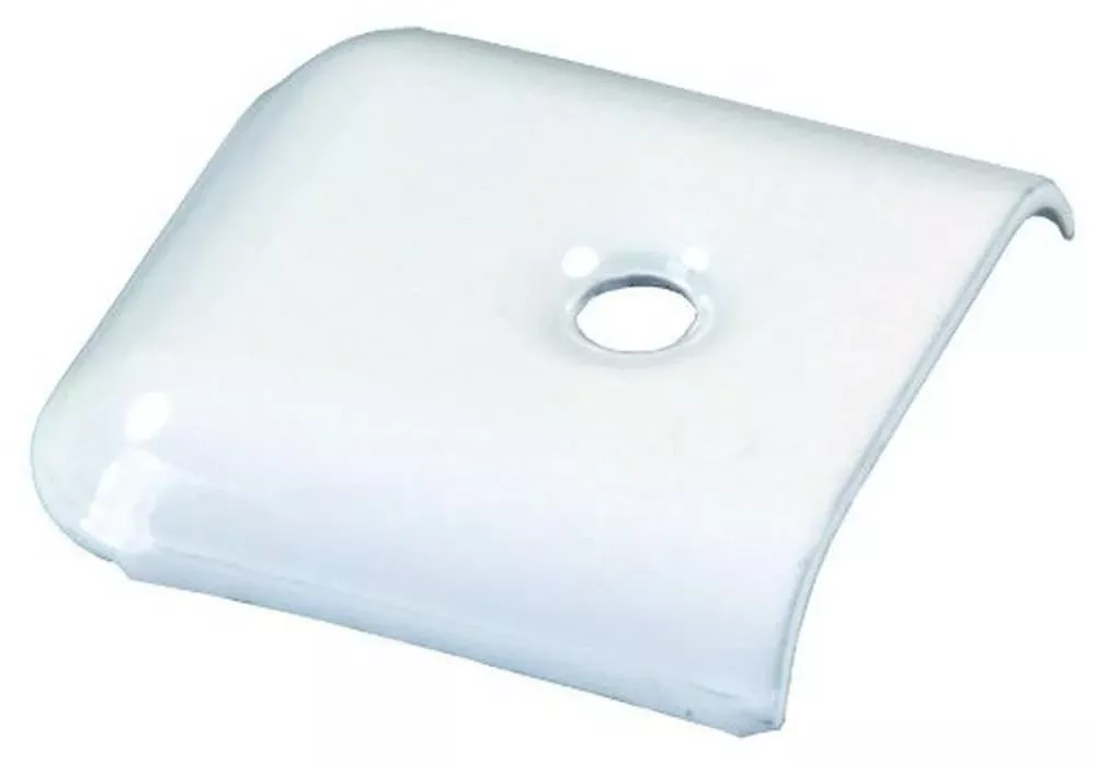 Jr Products 49655 Metal Polar White Vinyl End Caps