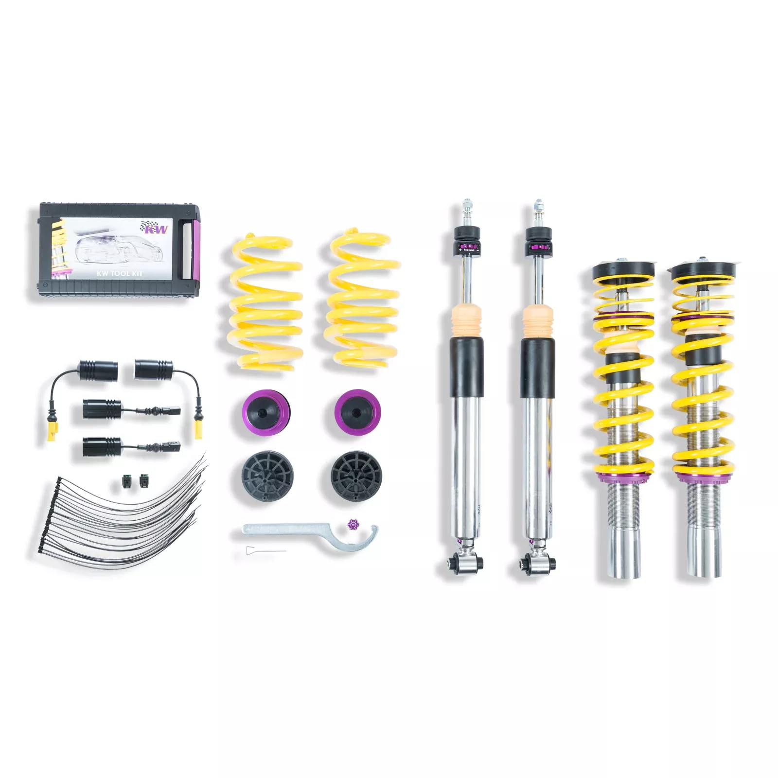 KW Suspensions 352100BR KW V3 Coilover Kit Bundle - Audi S5 (B9) with Electronic Dampers