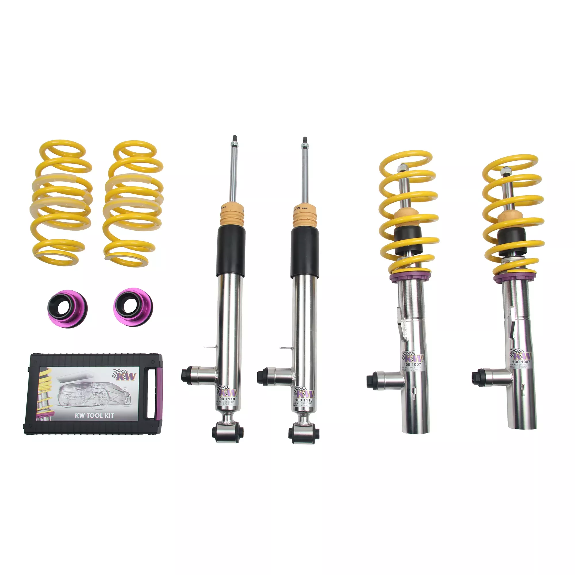 KW Suspensions 39080029 KW DDC P&P Coilover Kit - VW Golf GTI with DCC