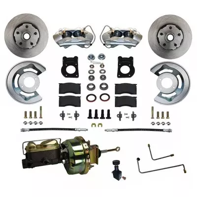 LEED Brakes Power Disc Brake Conversion 64.5-66 Ford Automatic Trans - 4 Piston