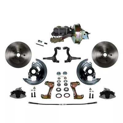 LEED Brakes Power Front Disc Brake Conversion Kit with 9" Zinc Booster