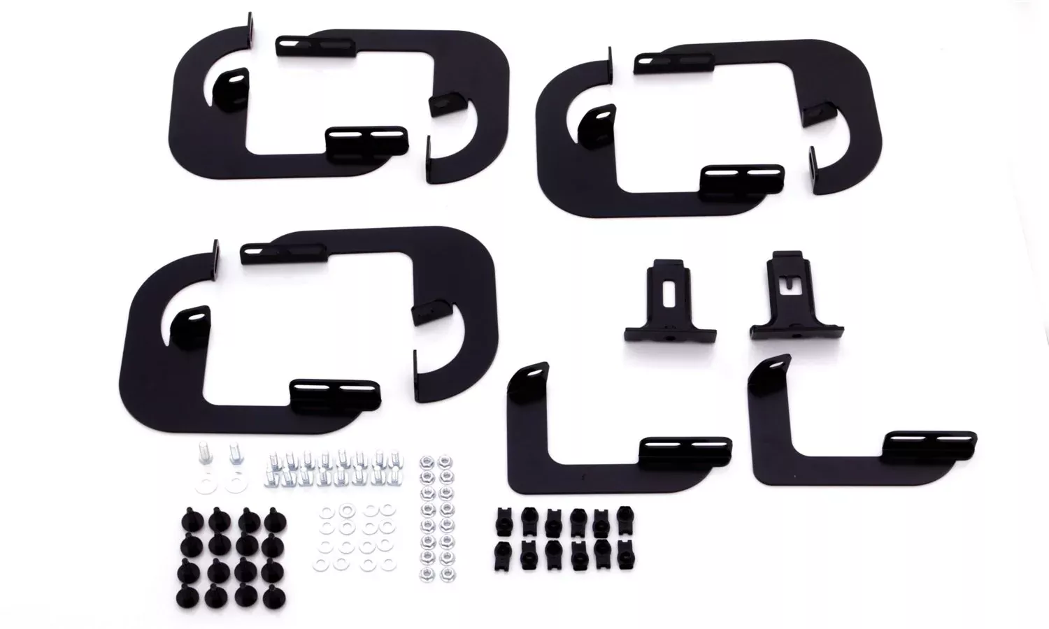 Lund 318093 Tube Step Running Board Brackets For 2010-2018 Toyota 4Runner W/Body Cladding , Black
