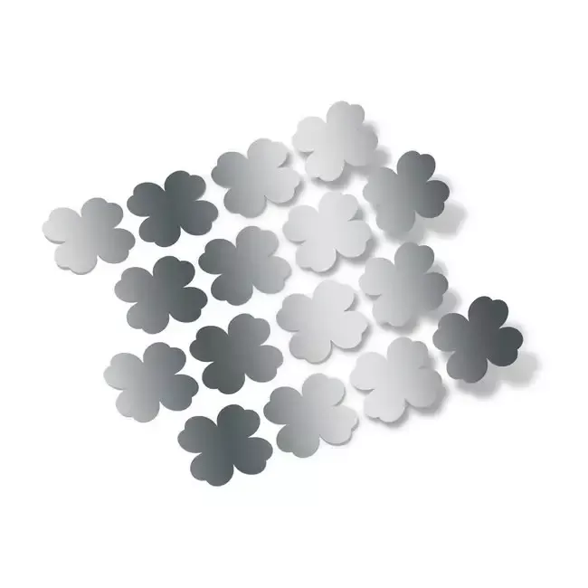Metallic Silver Shamrock Vinyl Wall Decals