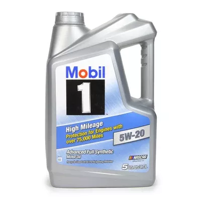 Mobil 1 High Mileage 5W-20 5 Qt Bottle