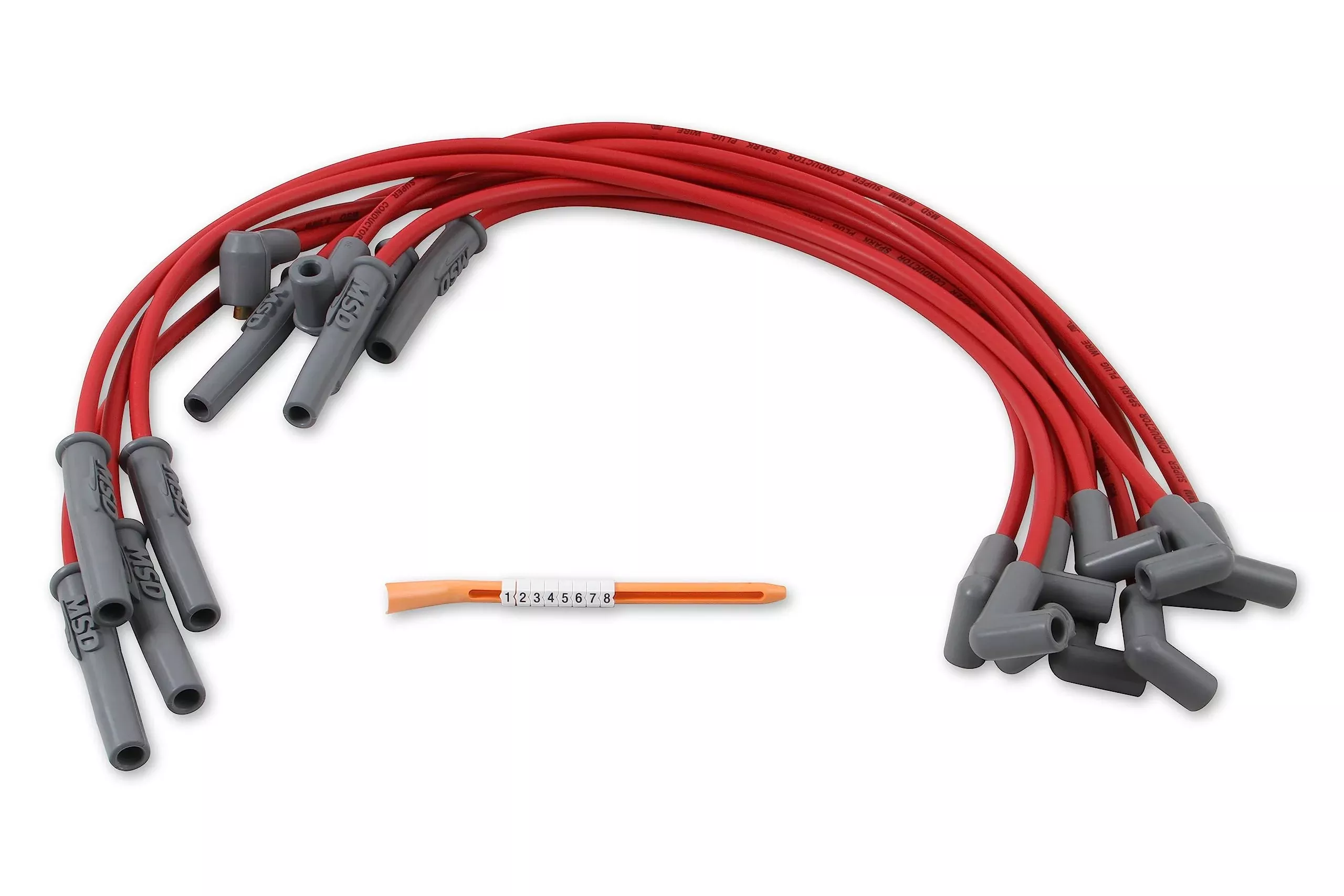 MSD 31329 Super Conductor Spark Plug Wire Set HEI, 8.5mm, High Performance, Durable, No Color, for Reliable Engine Start and Performance