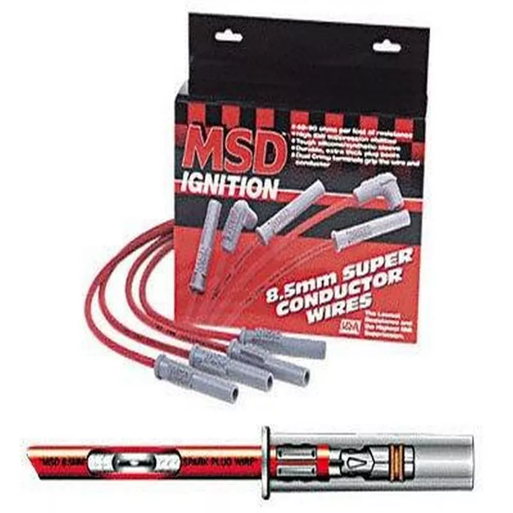 Msd 31389 Super Conductor Spark Plug Wire Set Socket
