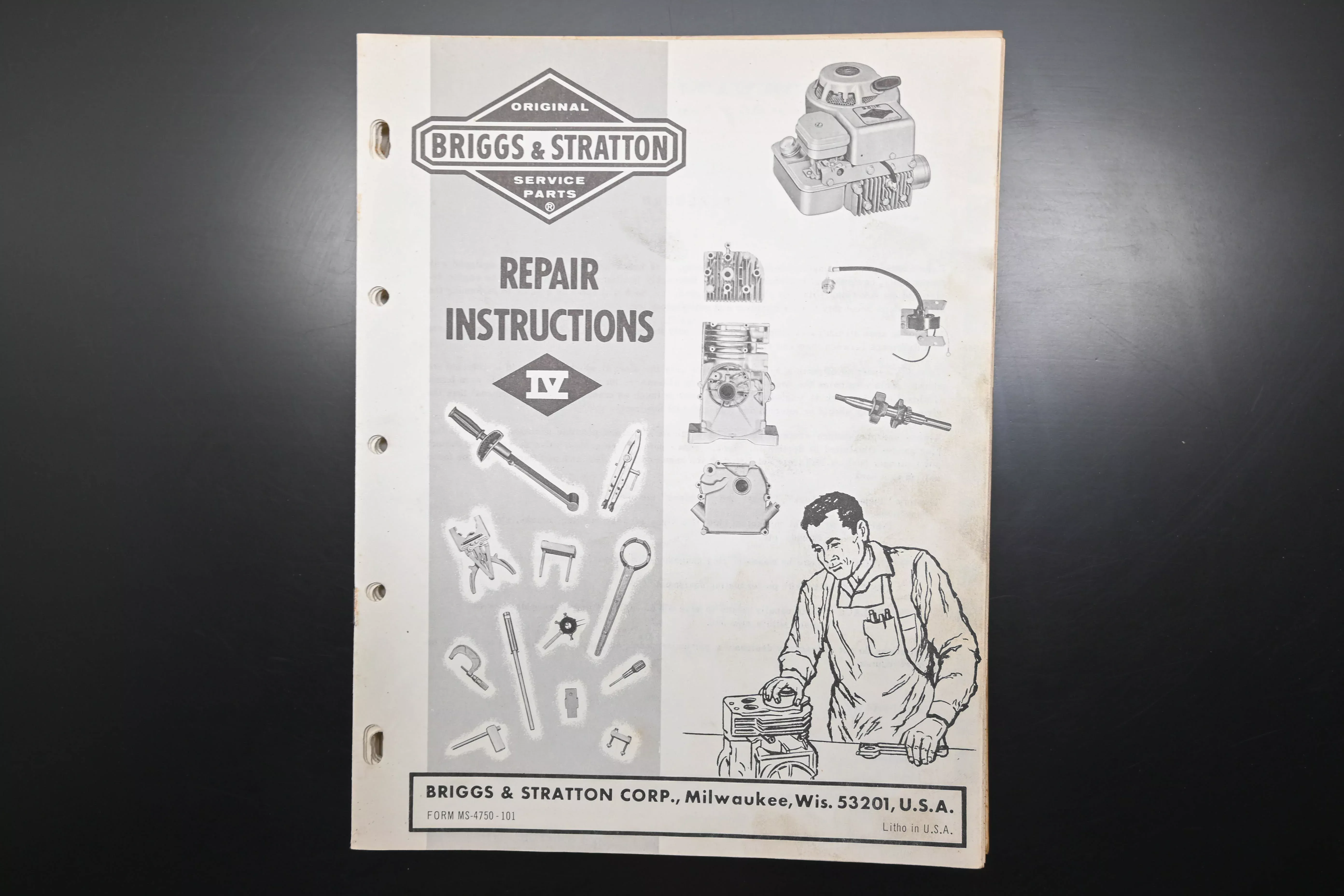 OEM Briggs & Stratton MS-4750-101 Repair Instructions IV