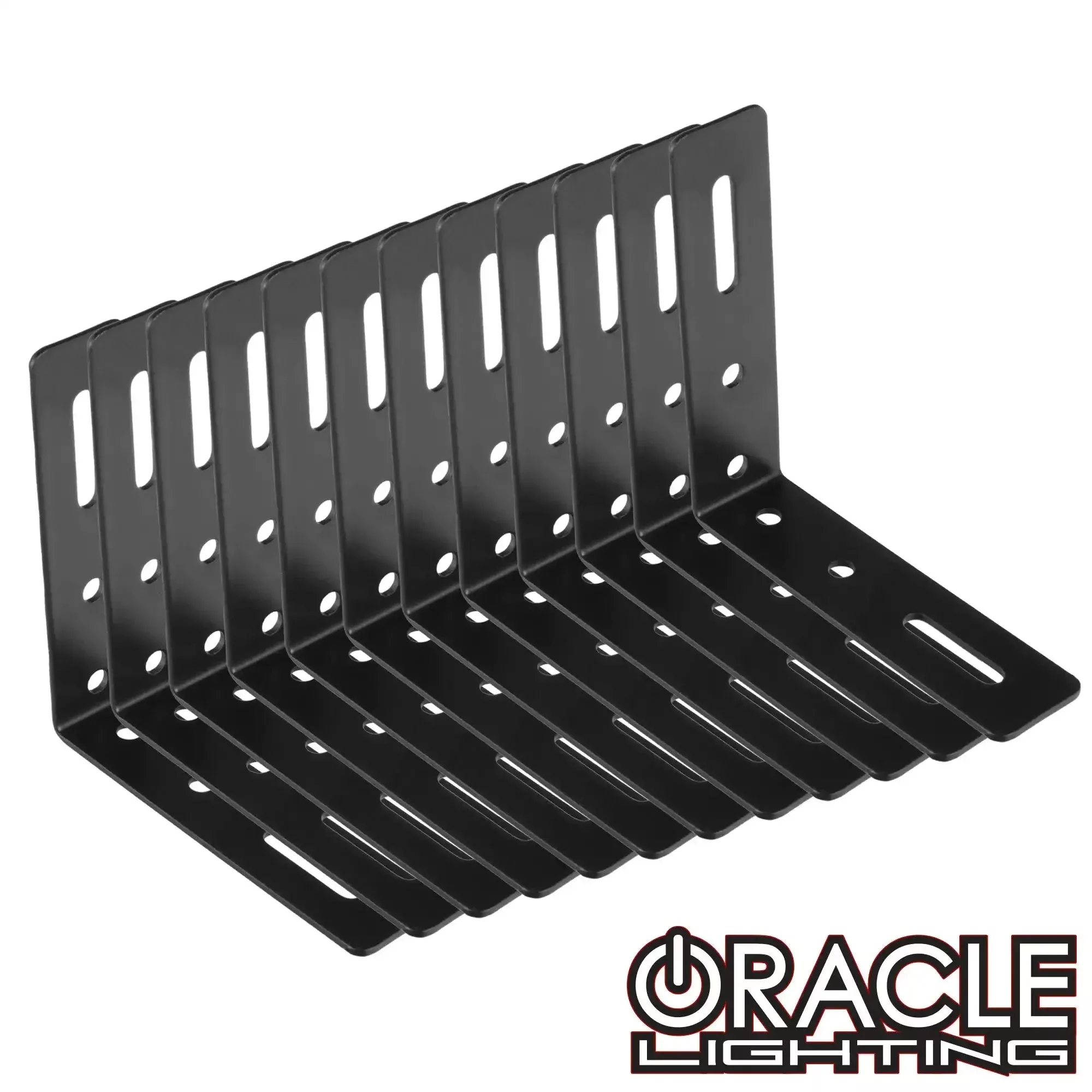 Oracle Lighting 2090-504 Offset Wheel Ring Bracket for Stacking Multiple Rings - Set of 12 - Black
