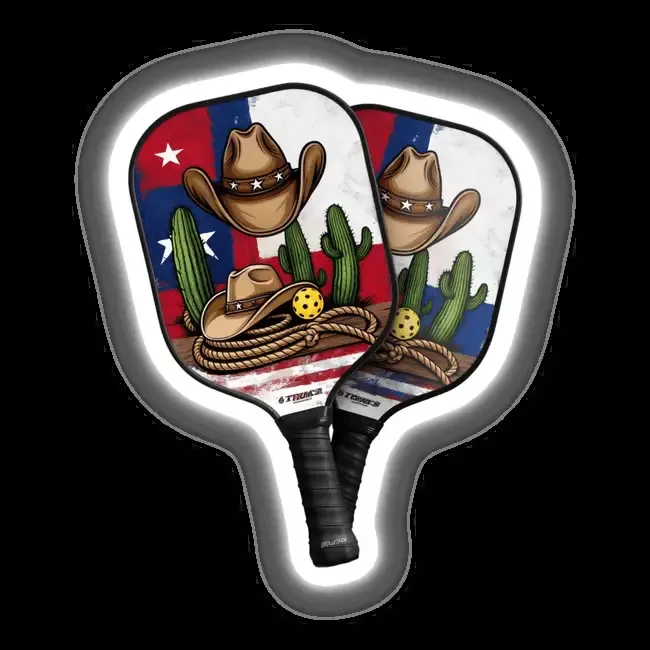 Pickleball Paddles Texas Theme