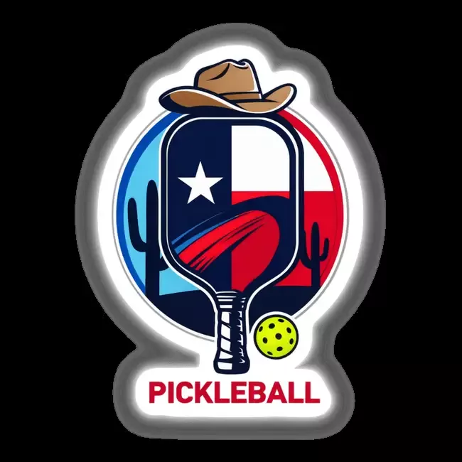 Pickleball Texas Theme Cowboy Hat Cactus