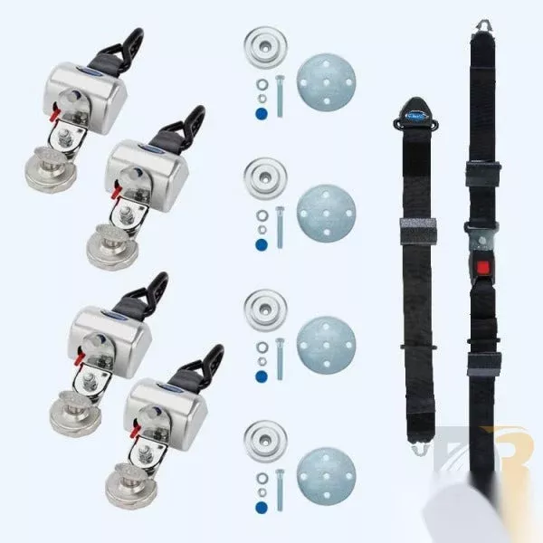 QRT MAX Kit for Slide N' Click, manual lap and shoulder belt fixed mounted, SNC floor anchorages Q-8300-A-SC