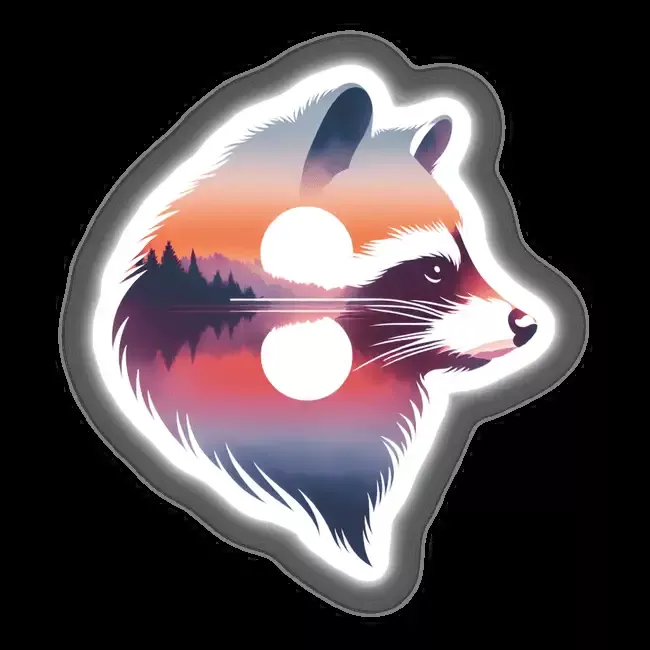 Raccoon Face Sunset