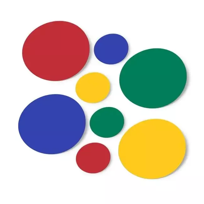 Red / Yellow / Blue / Green Polka Dot Circles Wall Decals