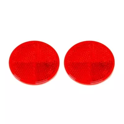 Reese Reflector 2-3/16in Round Adhesive Mount Red