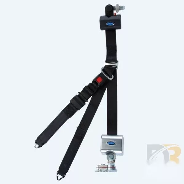 Retractable shoulder/lap belt combo with retractable height adjuster and L Track on top and bottom Q8-6327