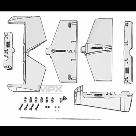 Rockstar Rudder & Elevator Set