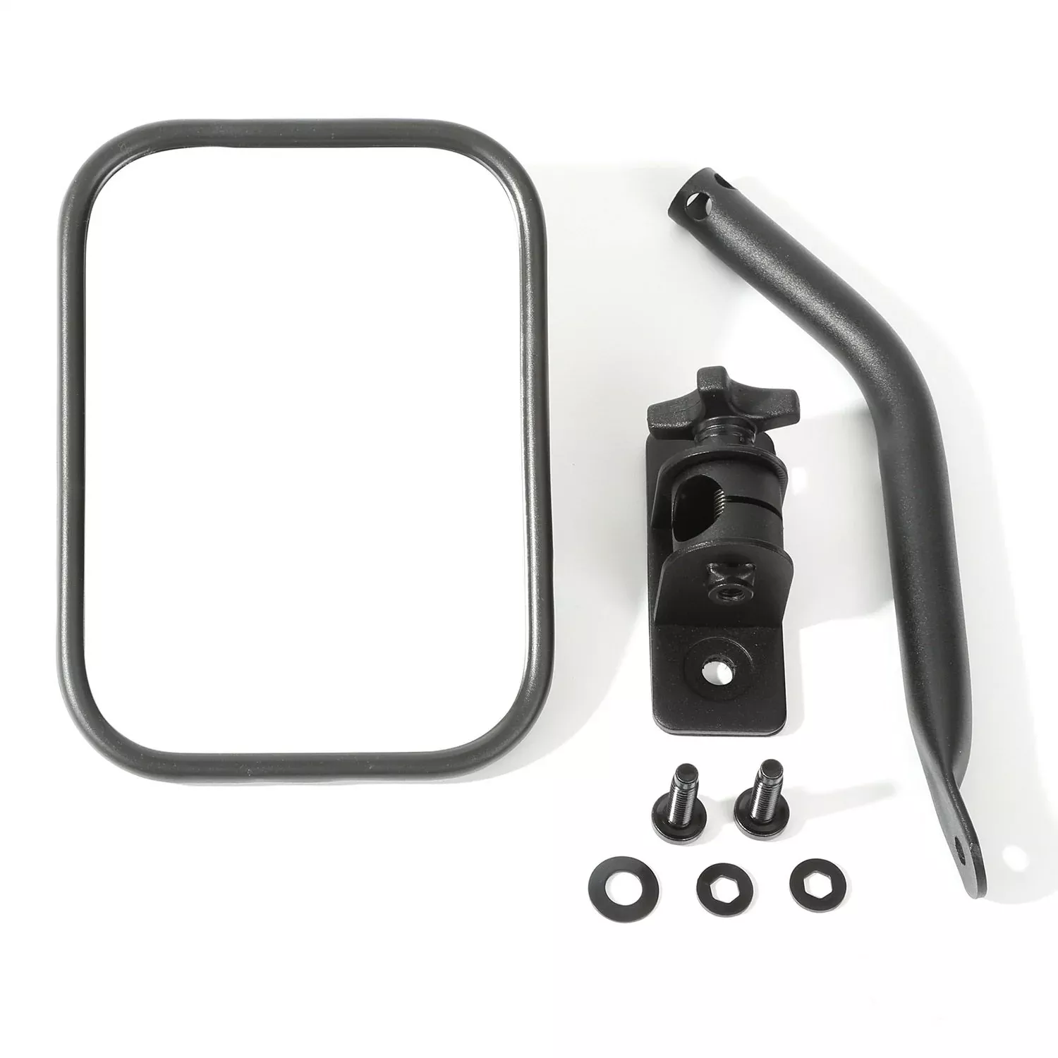 Rugged Ridge | Quick Release Mirror, Rectangular, Textured Black | 11025.18 | Fits 1997-2018 Jeep Wrangler