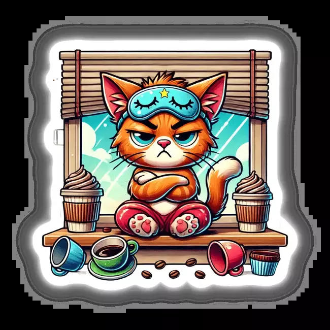 Sassy Cat Too Cool For Morning Coffee