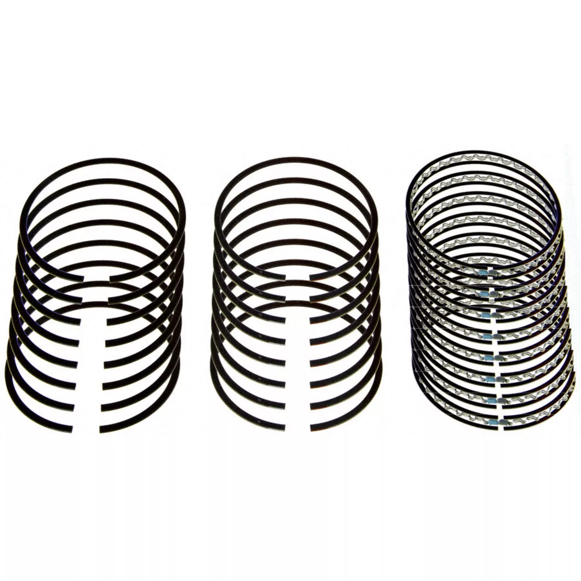 Sealed Power E-251X 30 Piston Ring Set - Standard Size, Cast Iron/Aluminum Alloy, Black