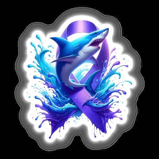 Shark Purple Ribbon