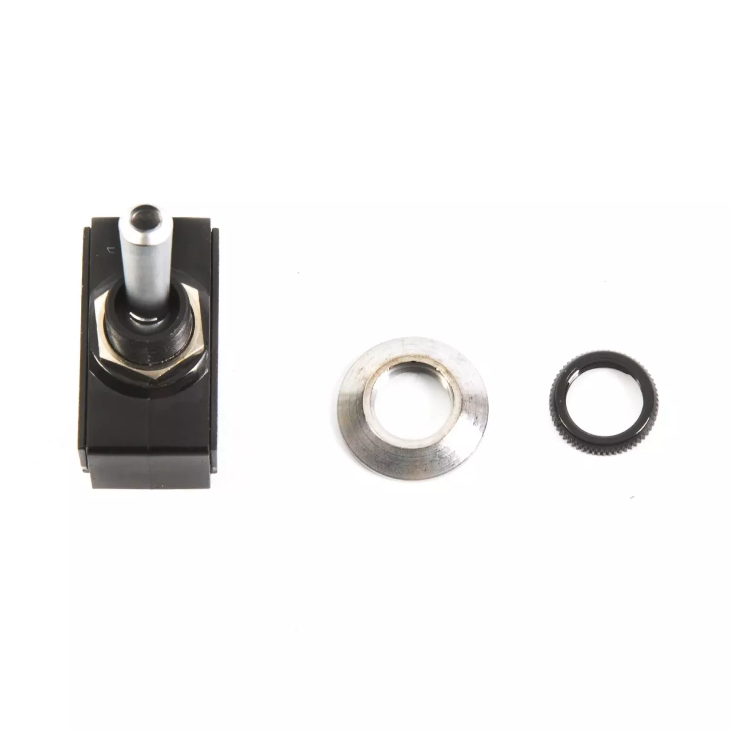 Sierra International Tg23000 Satin Chrome Tip On-Off Spst Toggle Switch With Matching Retaining Ring, White/Red