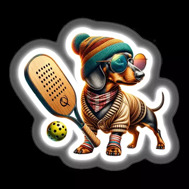Trendy Pickleball Dachshund Dog