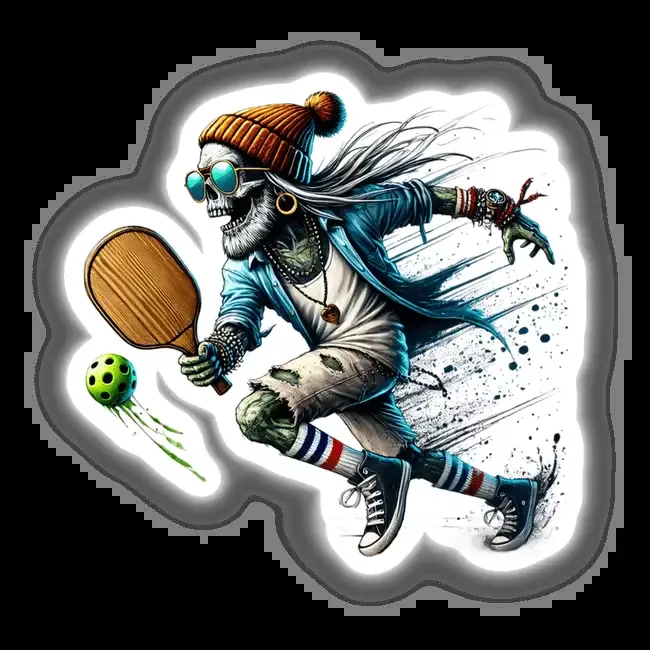 Trendy Zombie Playing Pickleball