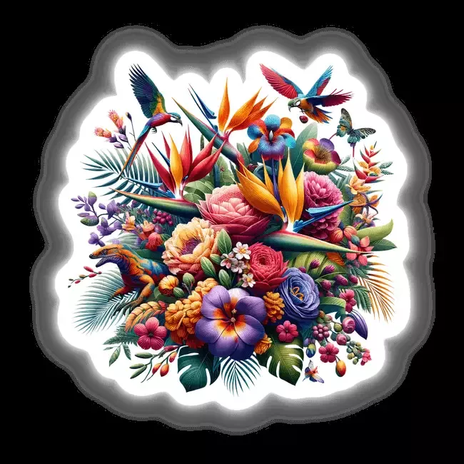 Tropical Flora Exotic Animal Flower Bouquet