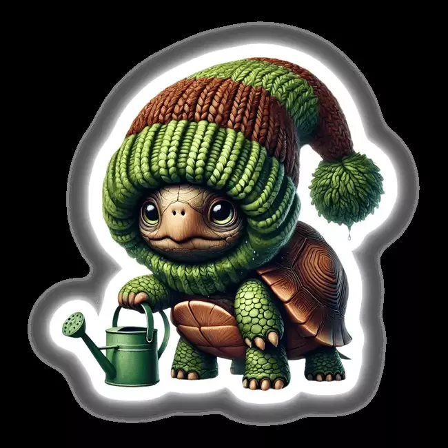 Turtle Gnome with Watering Can