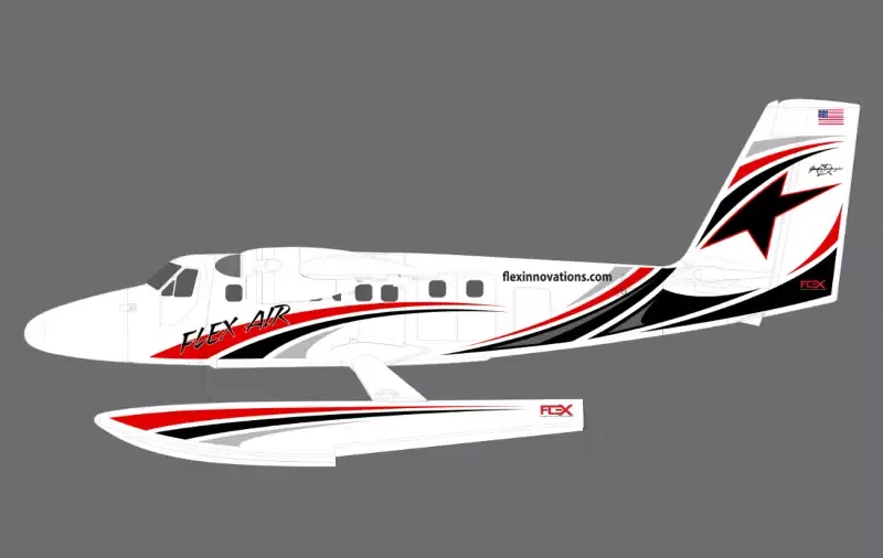 Twin Otter 80E Float Set: Red