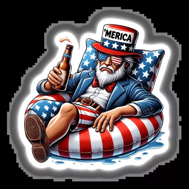 Uncle Sam American Flag Float Merica